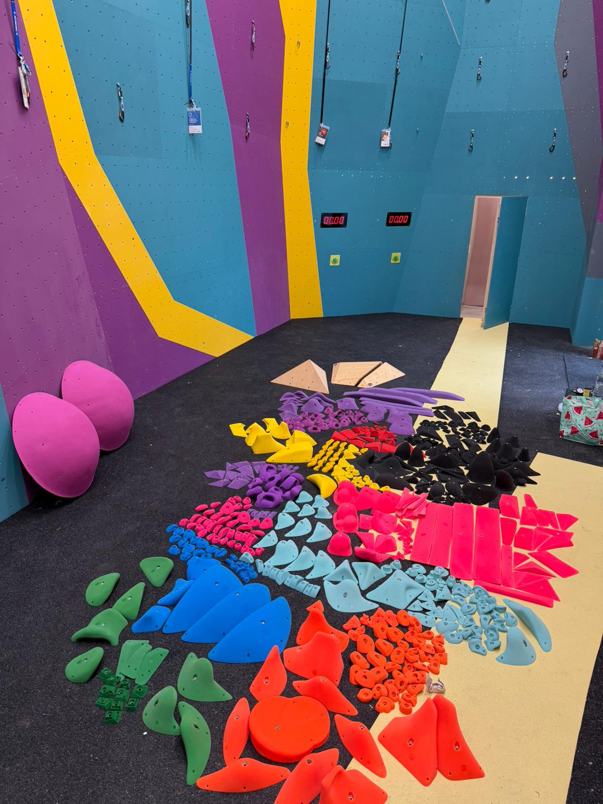 Climbing wall at XYZ Gym