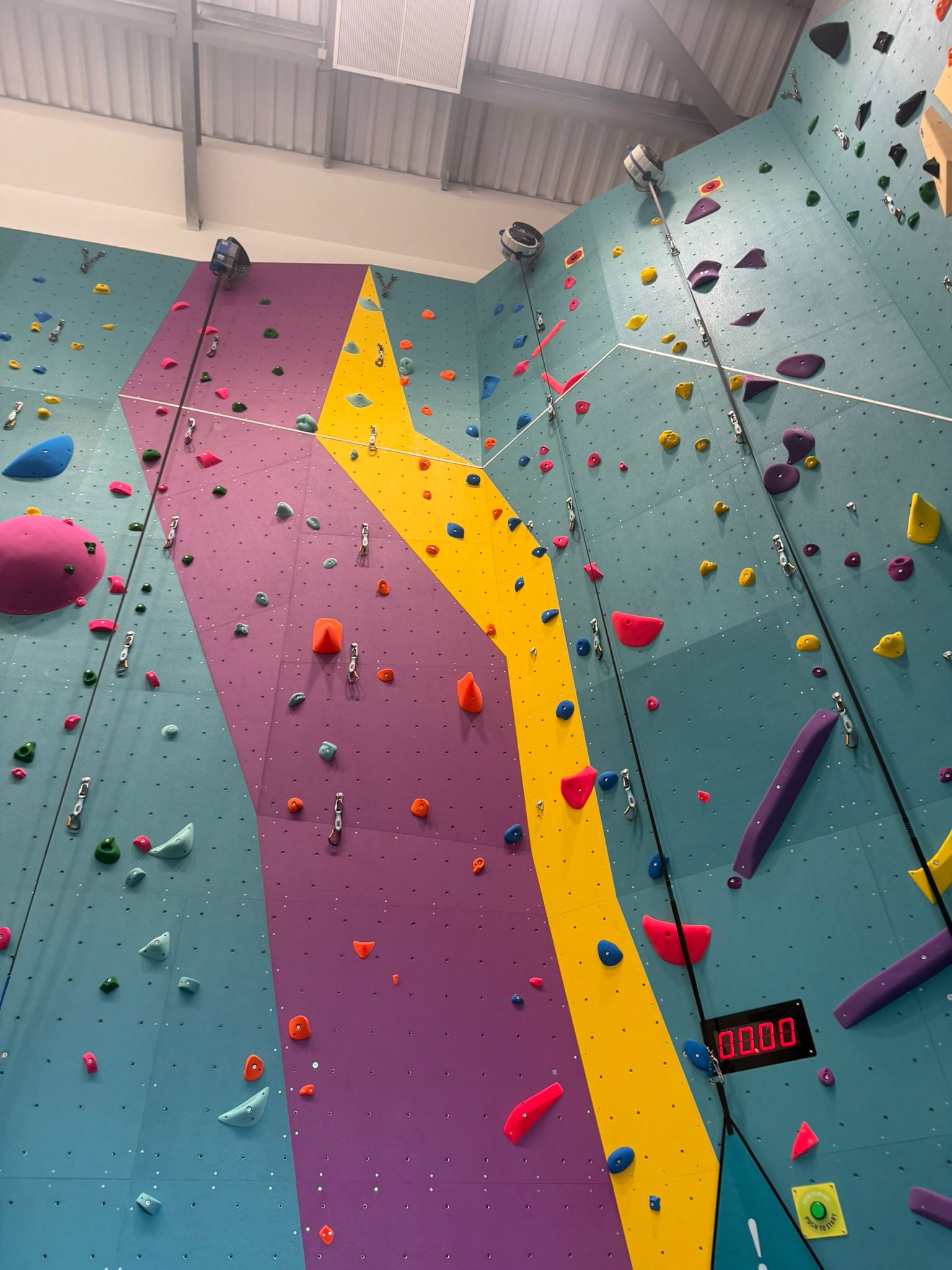Climbing wall at XYZ Gym