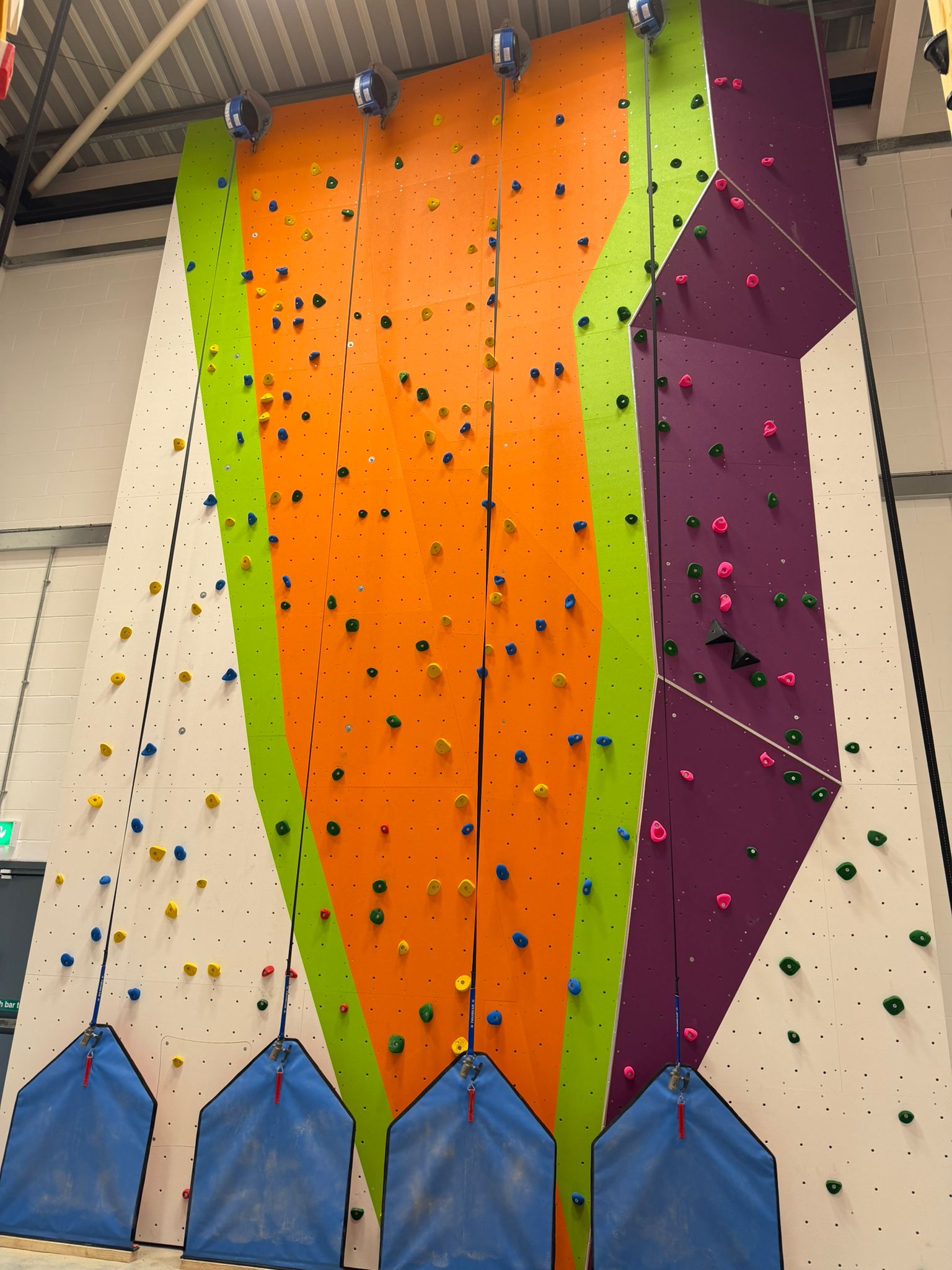 Climbing wall at XYZ Gym