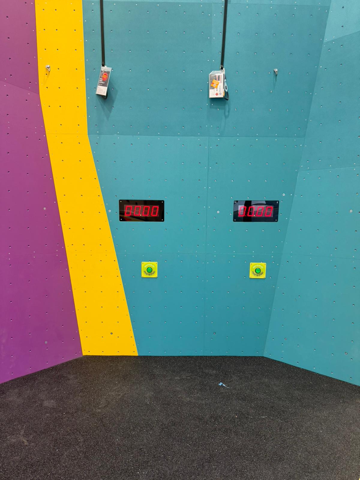 Climbing wall at XYZ Gym