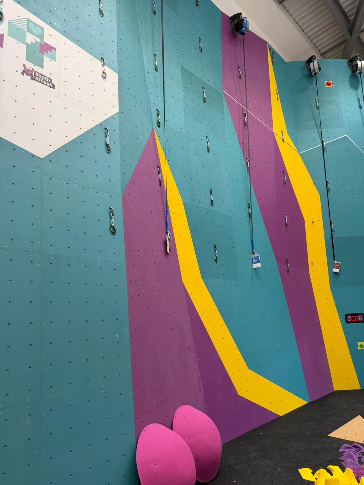 Climbing wall at XYZ Gym