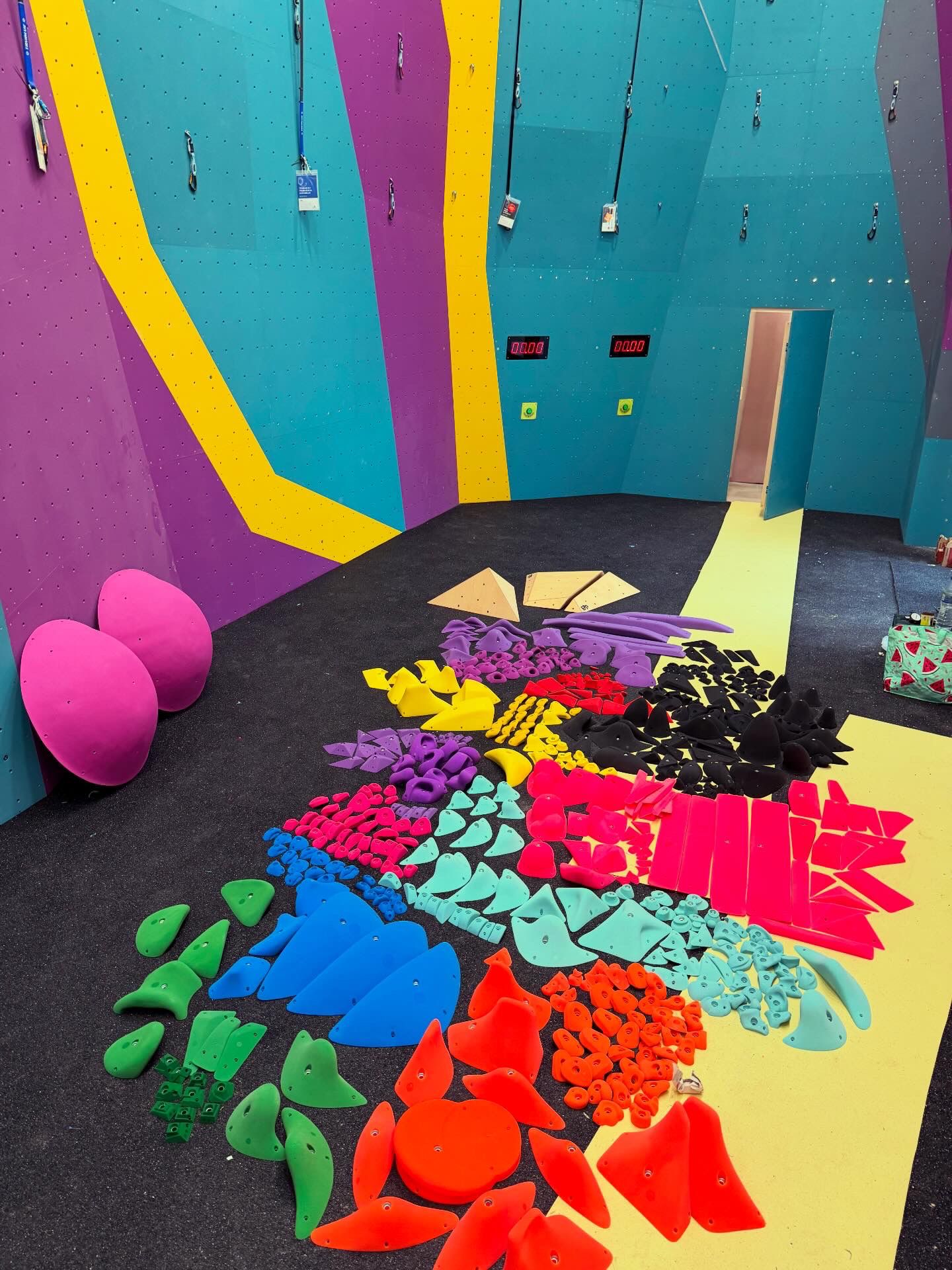 Climbing wall at XYZ Gym